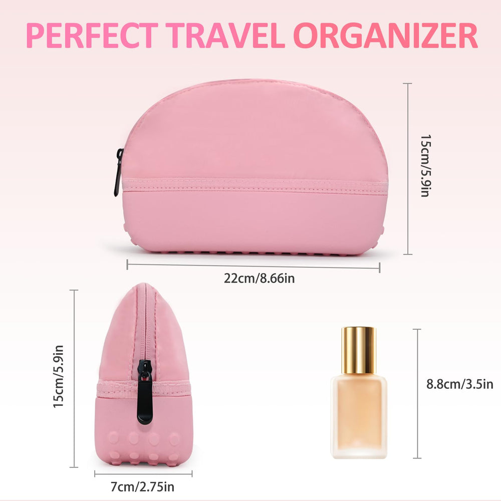 Juyeesm cosmetic bag compact travel size fits essentials without bulk