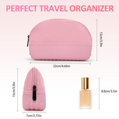 Juyeesm cosmetic bag compact travel size fits essentials without bulk