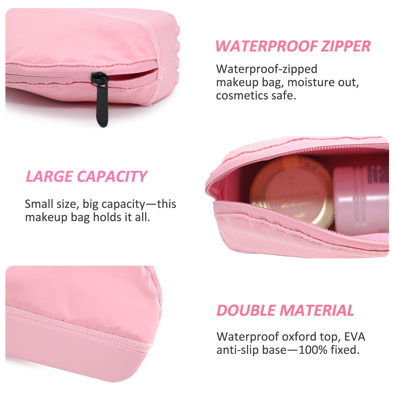 Juyeesm bag waterproof zipper protects contents in rain or poolside