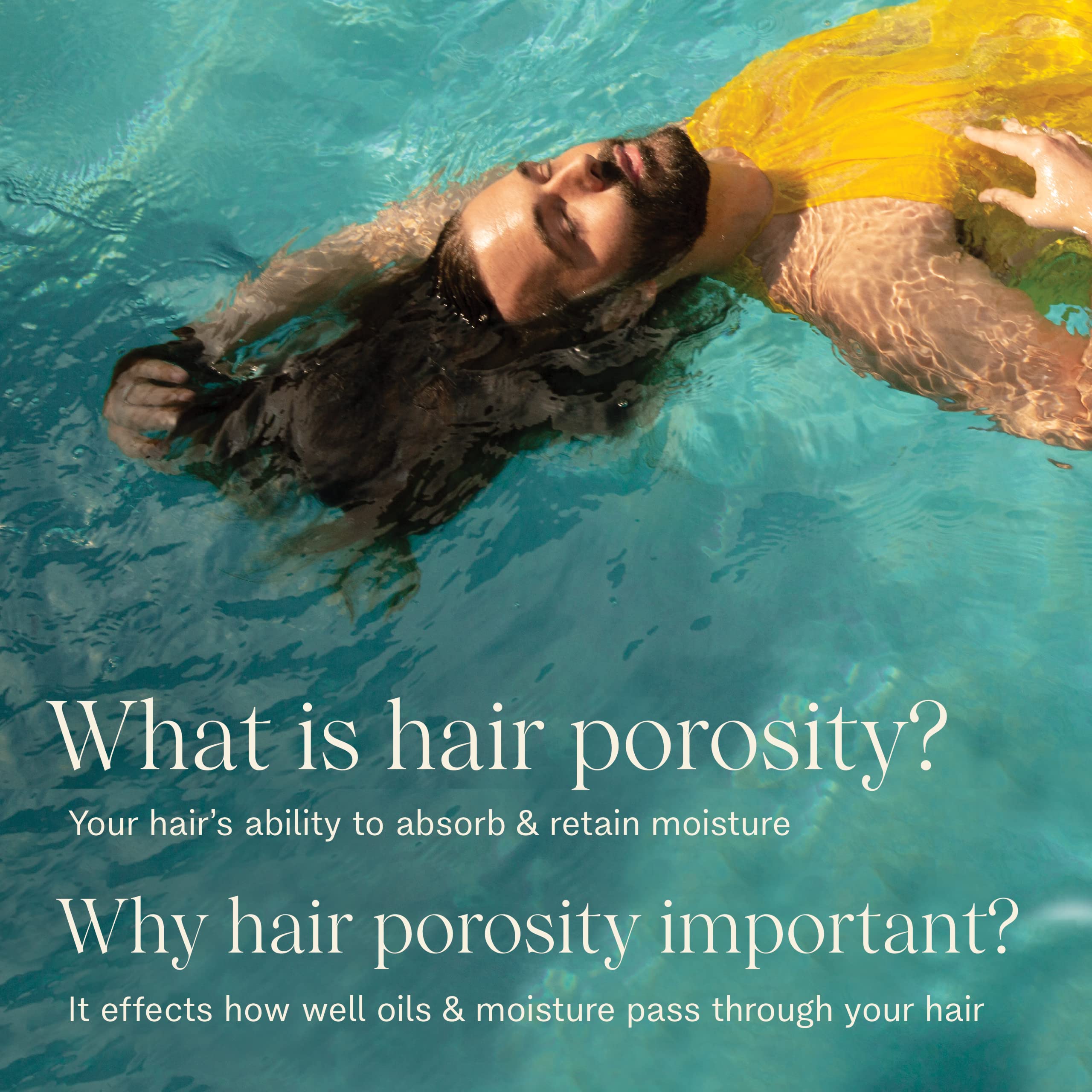 Closeup finish of hair with a healthy shine after JVN serum use.