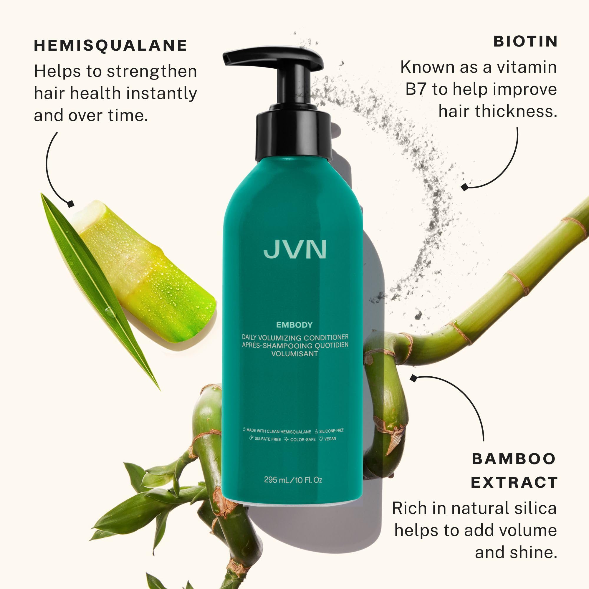 Hands combing conditioned hair shows easy detangle and body.