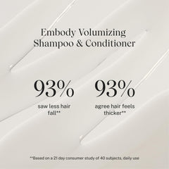 Close-up of Biotin and Bamboo ingredients signaling volume and healthy shine.
