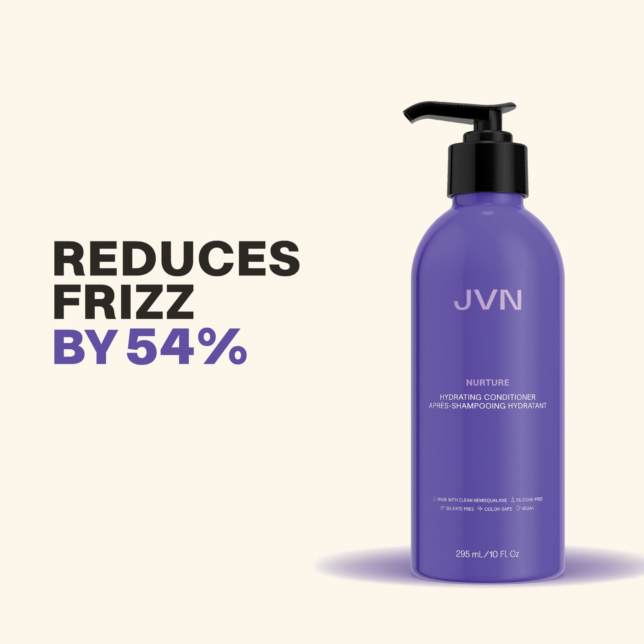 Close-up of creamy texture from JVN Nurture for smooth detangling
