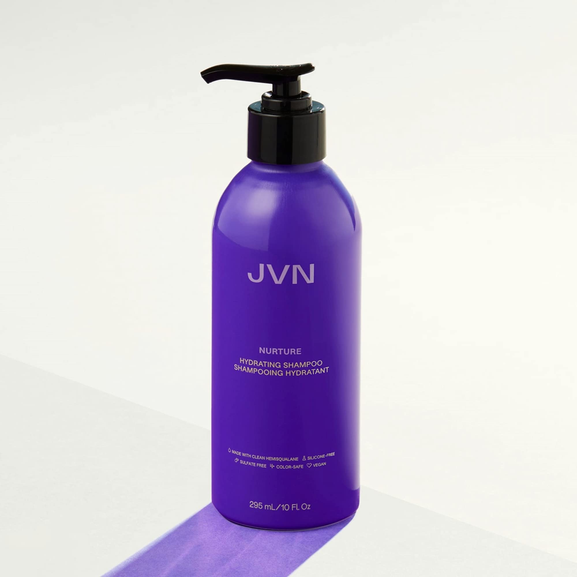 JVN Nurture Hydrating Shampoo silicone-free badge, non-toxic cleansing