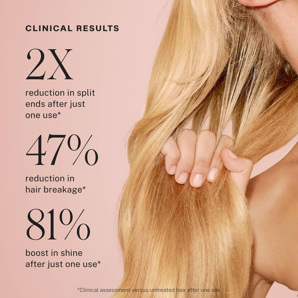 JVN Revive Bond Gloss glossy-strands captures radiant shine on refreshed hair.