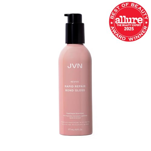 JVN Revive Bond Gloss hair-application shows seamless distribution and salon-quality shine.