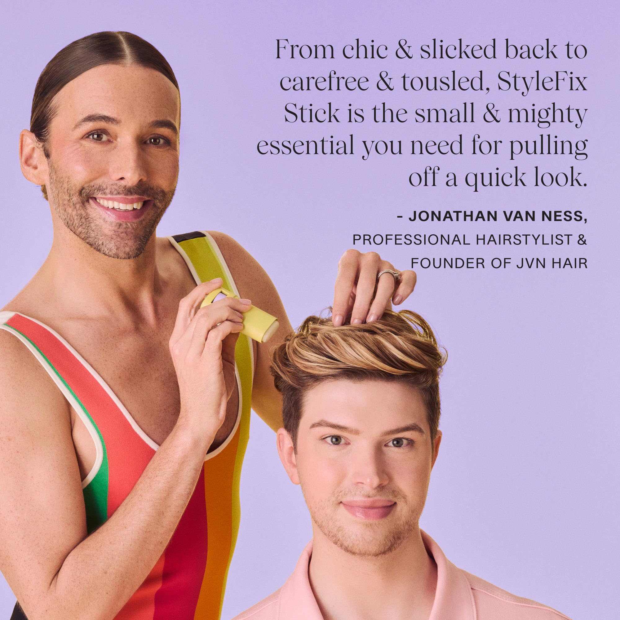 JVN StyleFix applied for a sleek-back look with strong hold
