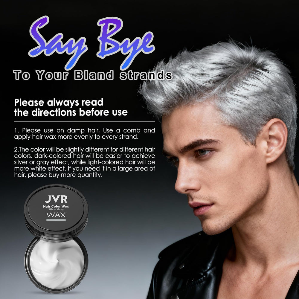 JVR silver-white effect on dark hair creates a noticeable shade shift.