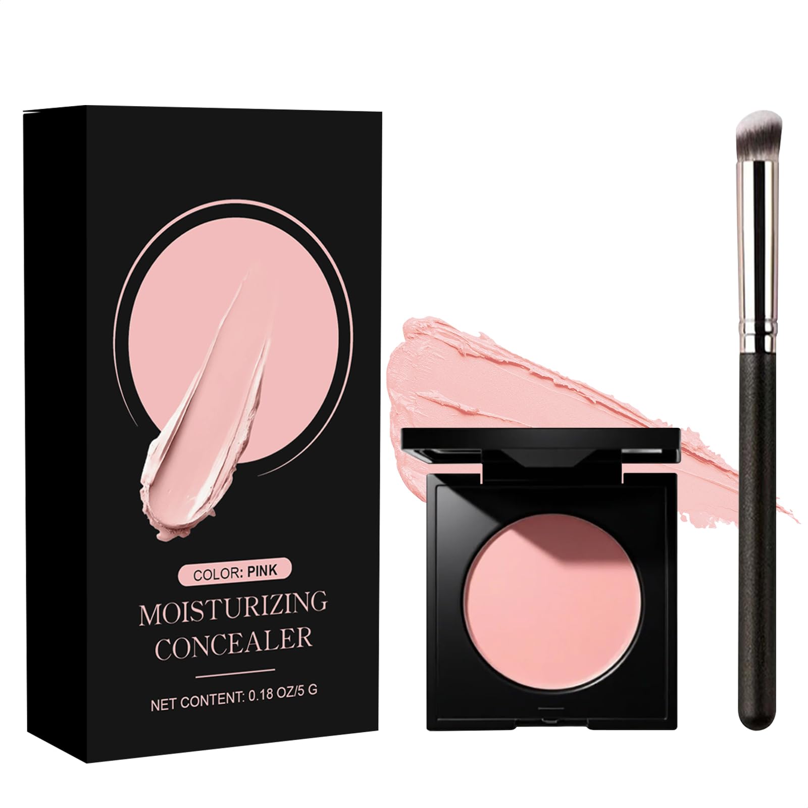 JVXZTO Under Eye Brightener bottle close-up showing pink corrective shade for bright under-eye