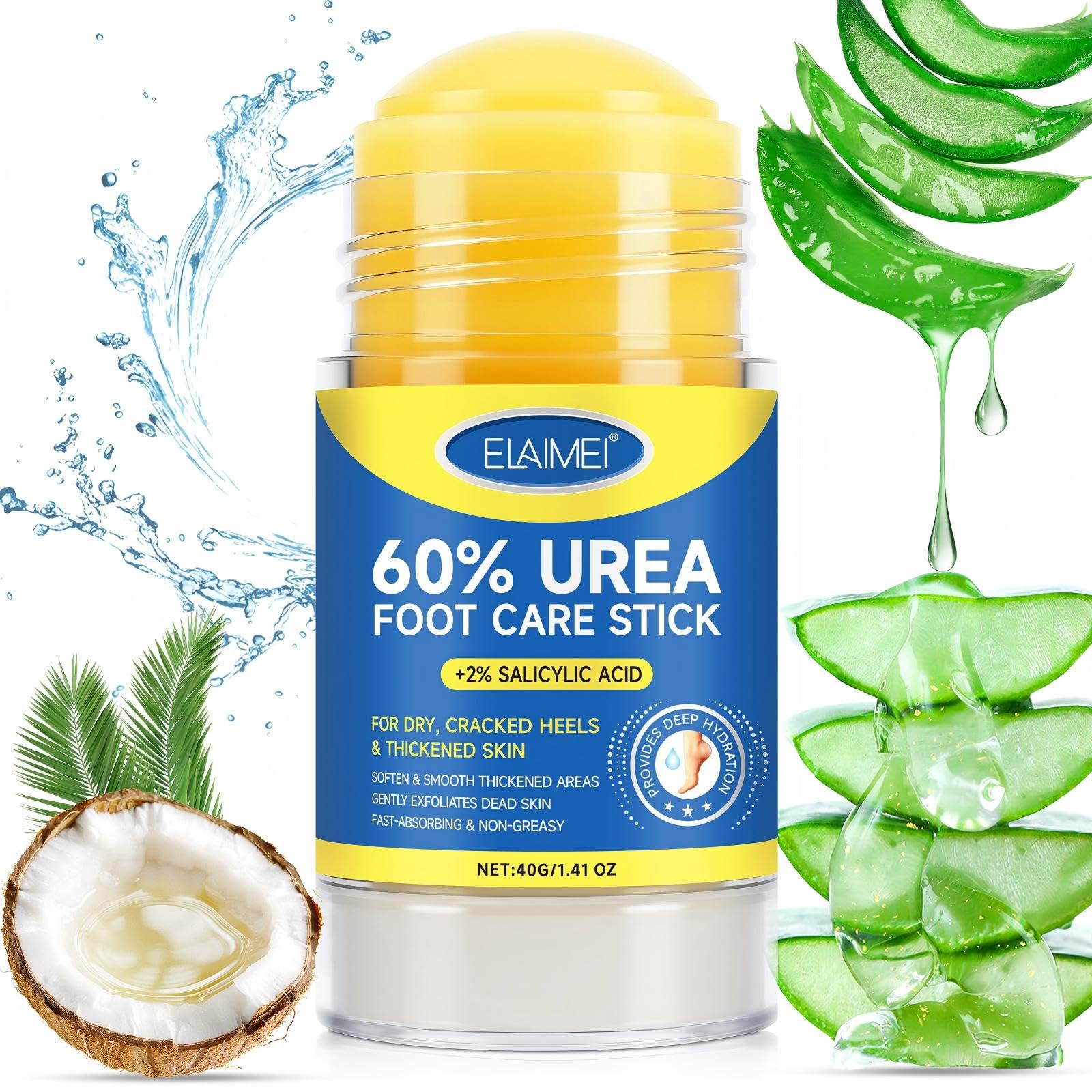 JWBVCTCR Urea Foot Cream Stick with 60% urea for intense hydration on dry skin