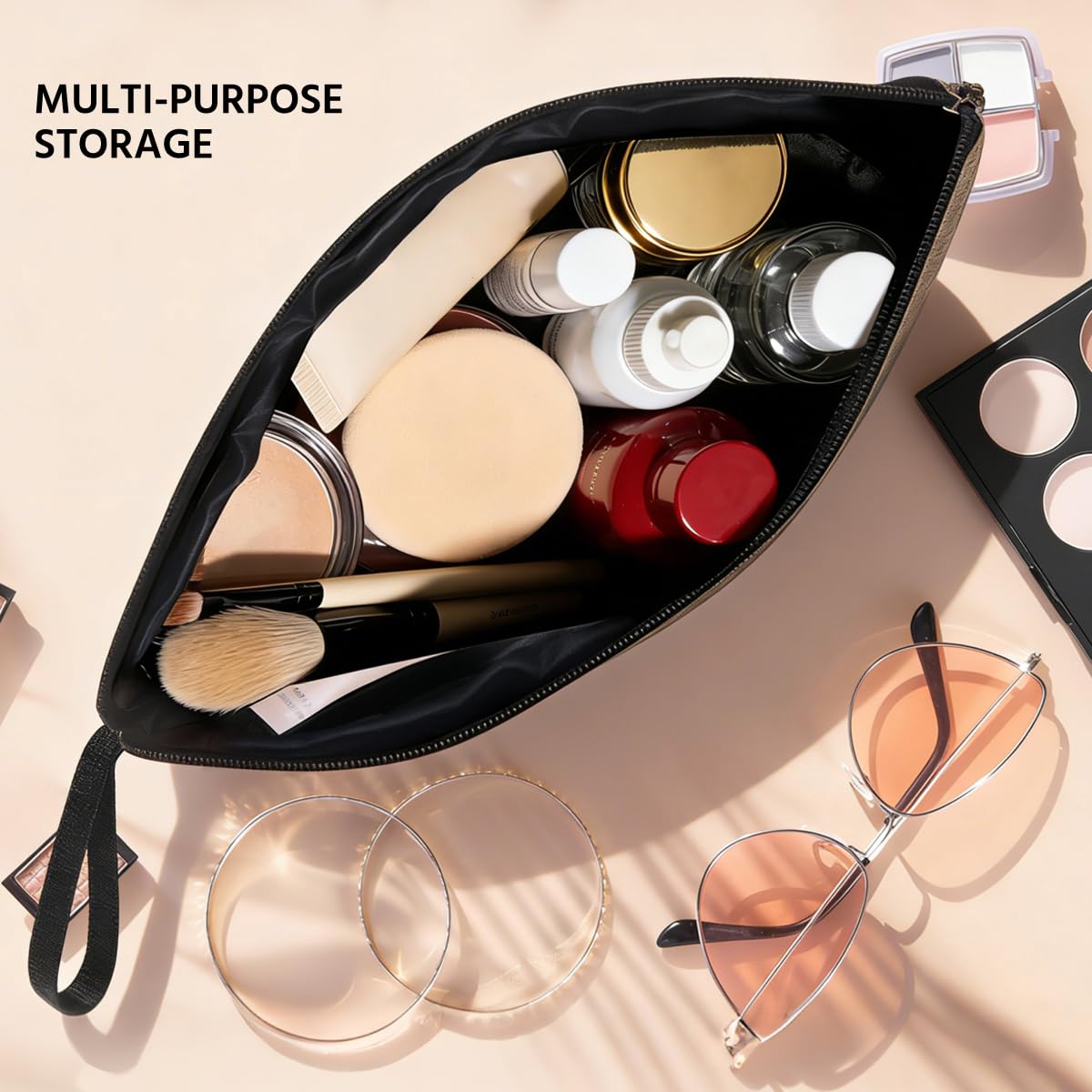 Jztco Dinosaur Cosmetic Bag travel organization for purse essentials.