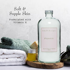K. Hall Designs Peony scent label close-up conveys true fragrance and peaceful notes.