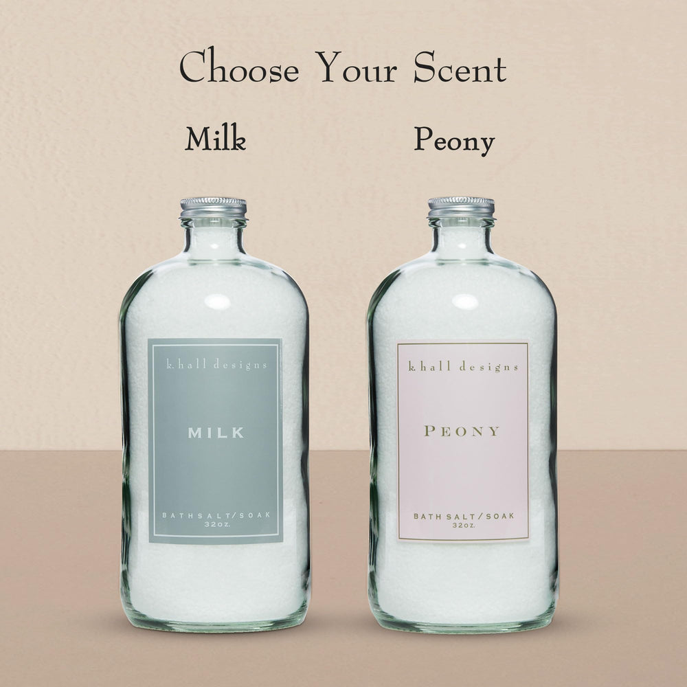 K. Hall Designs Peony scent packaging on a gift box highlights elegant home decor.