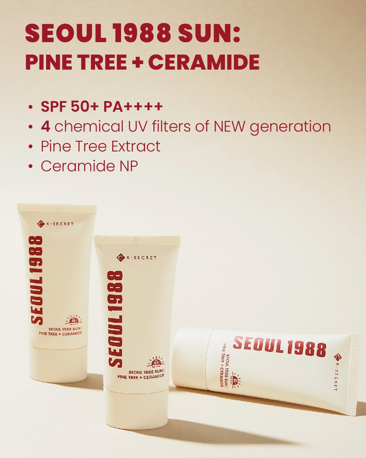 K-SECRET Seoul 1988 Sun ceramide cream jar with rich texture for moisture