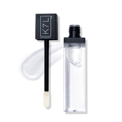 K7L Clear Lip Gloss applicator brush closeup for precise, effortless application