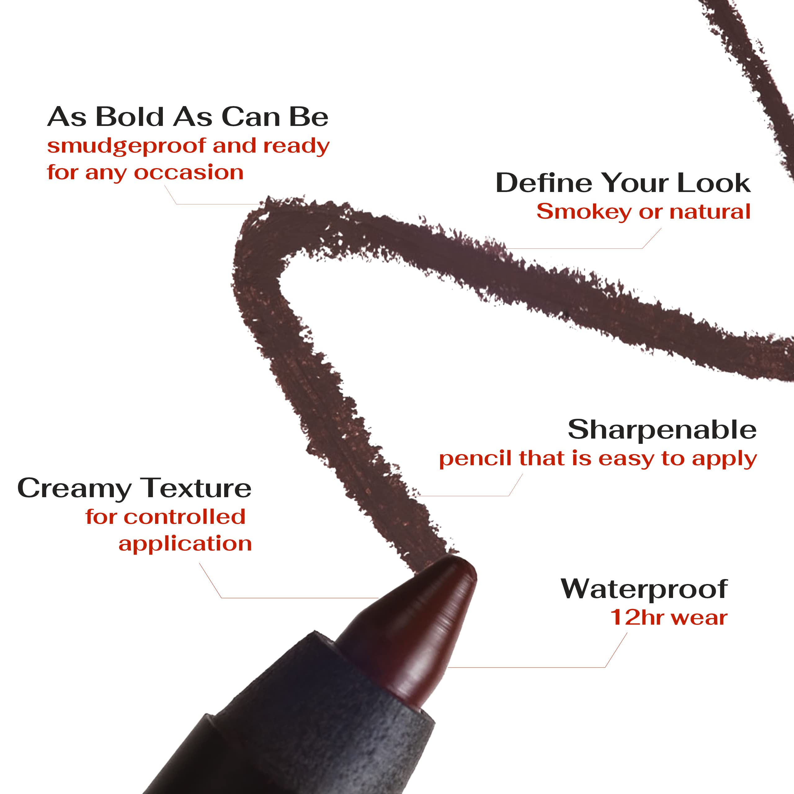 K7L Dark Brown Eyeliner smudge-proof definition for sustained look.
