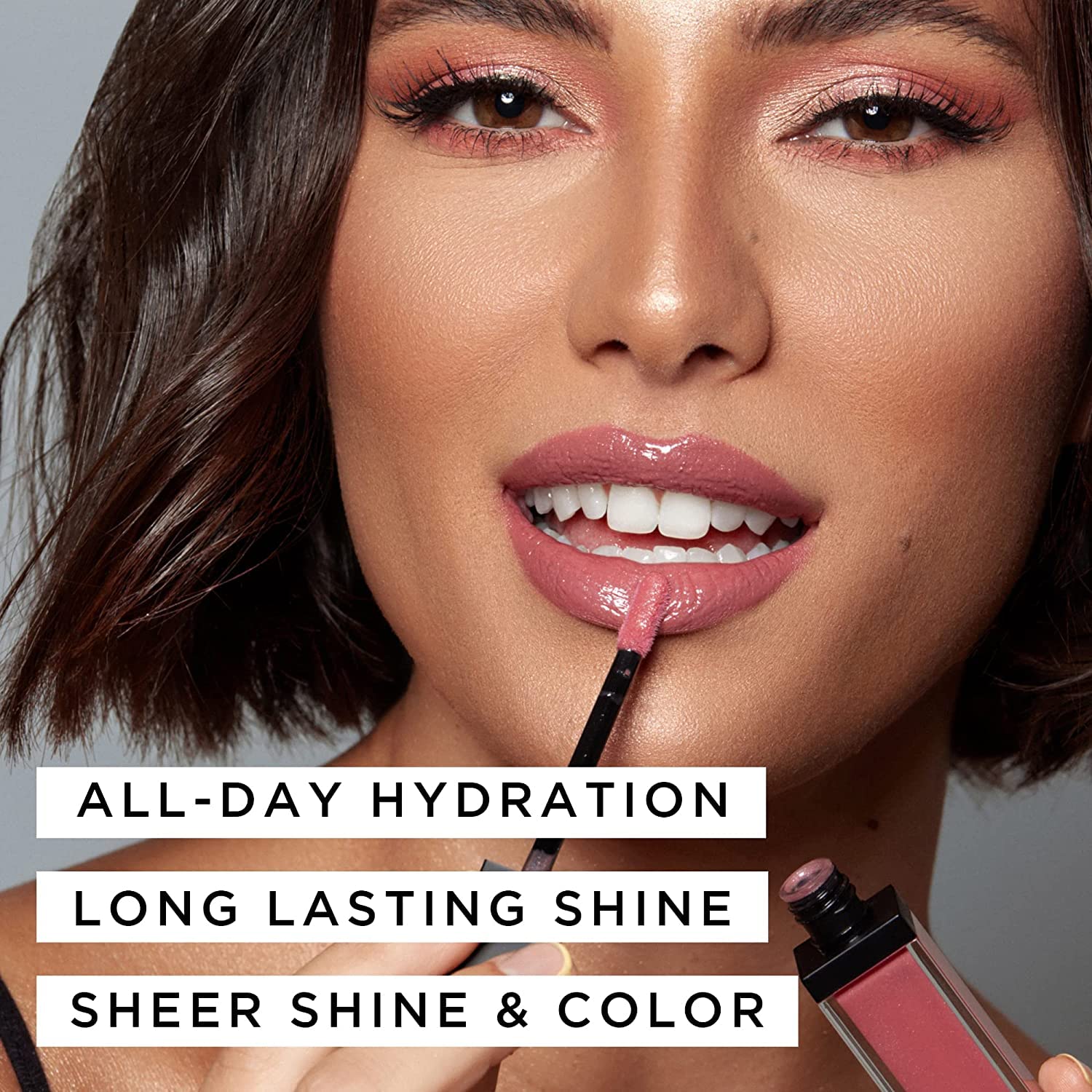 K7L Dark Pink Lip Gloss shine under light showing depth
