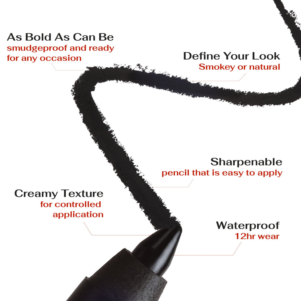 K7L Deep Black Eyeliner creamy glide for effortless upper and lower lash line definition