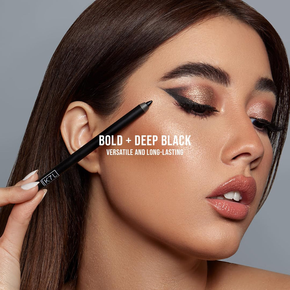 K7L Deep Black Eyeliner bold jet-black pigment for day-to-night versatility
