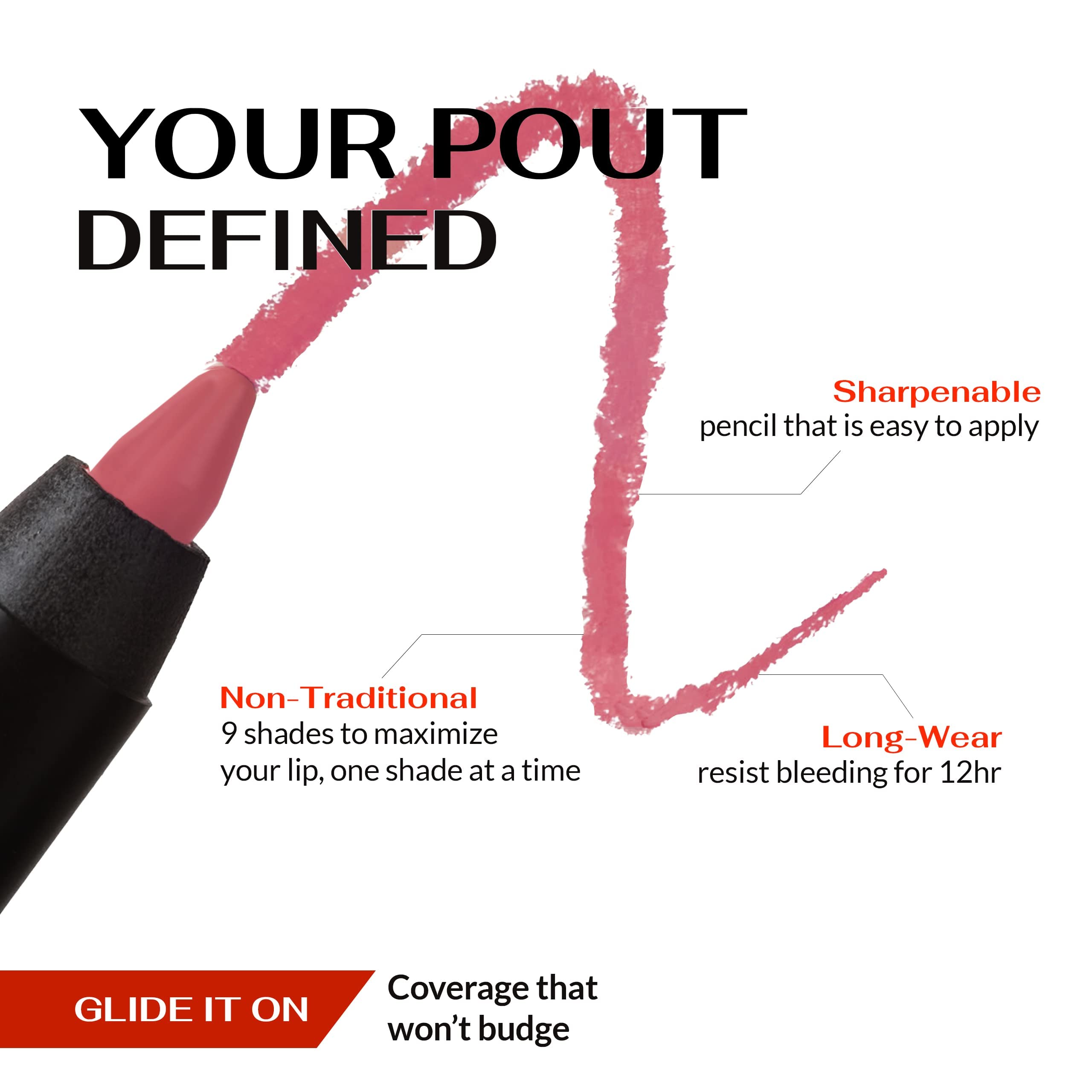 K7L Light Pink Lip Crayon application on lips demonstrates easy, precise glide.