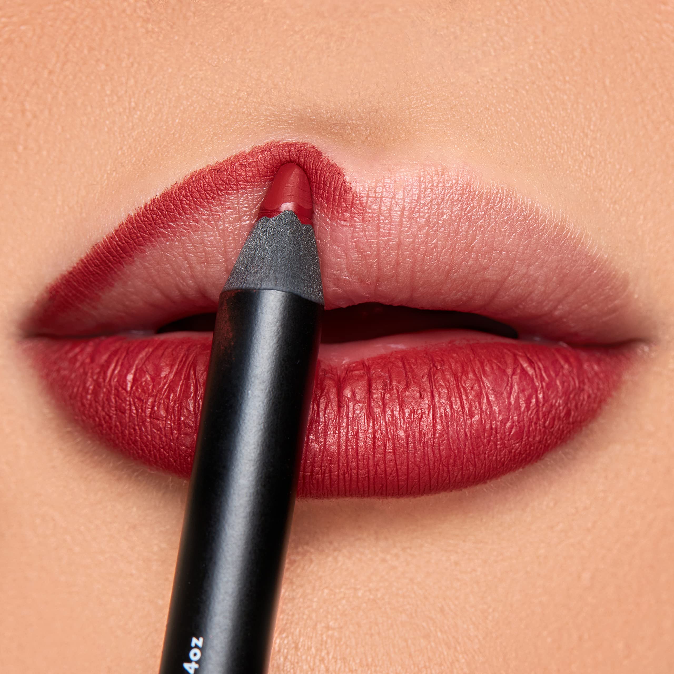 K7L Red Lipliner packaging highlights vegan formula and travel-ready design for on-the-go touch-ups.