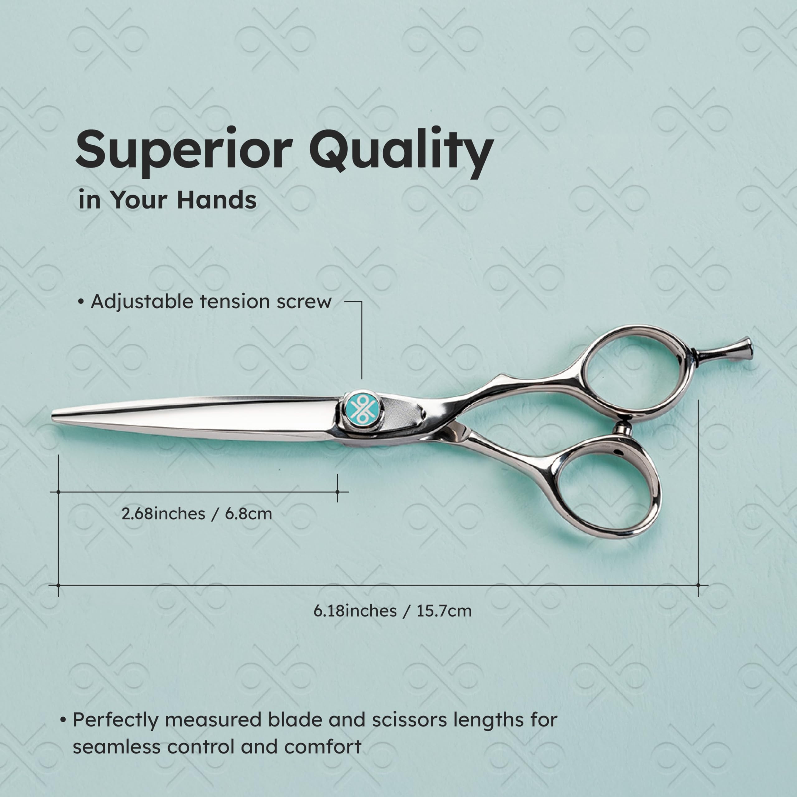 K9 SHEARS near-handle silencer reduces styling noise