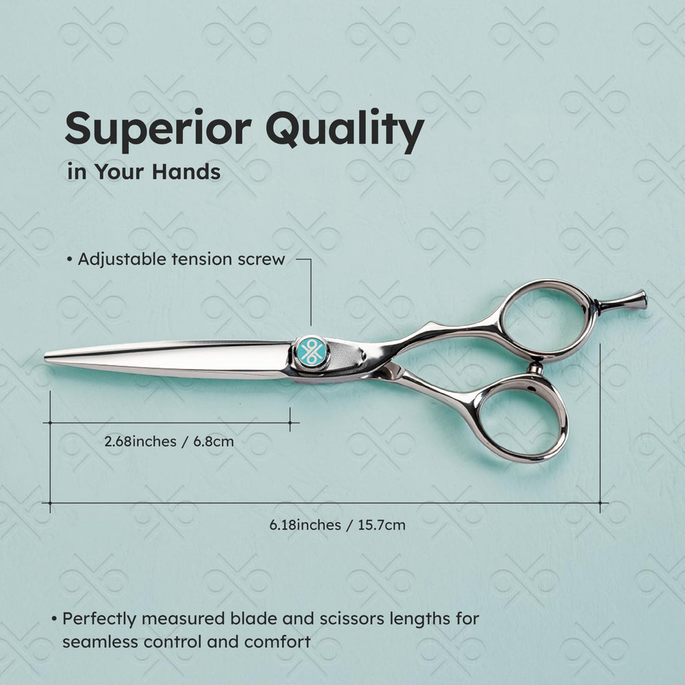 K9 SHEARS near-handle silencer reduces styling noise