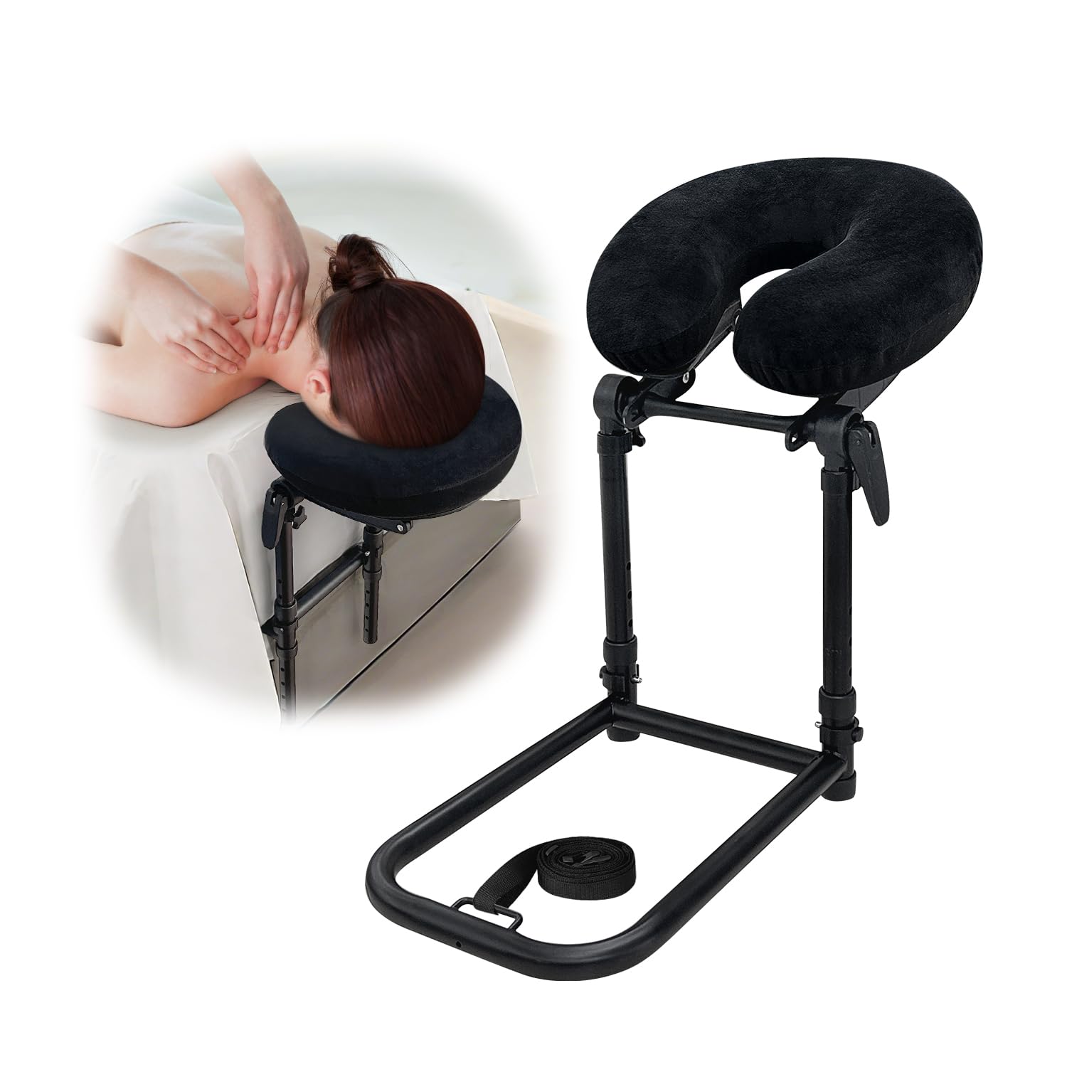 KAAMOS Mattress Top Massage Kit under mattress setup for space-saving home spa.