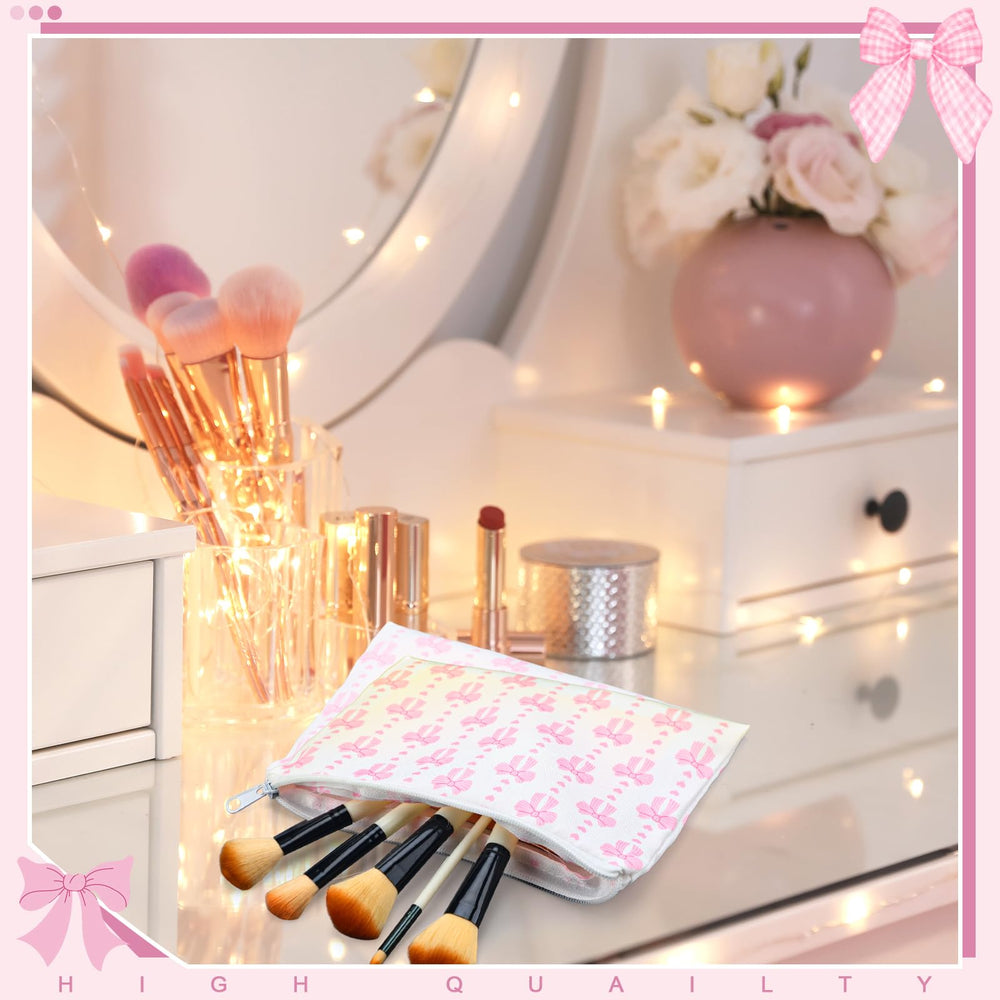 Kacctyen durable canvas makeup bag, 9x6 inch size for essentials.