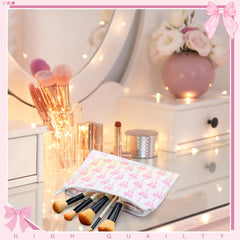 Kacctyen durable canvas makeup bag, 9x6 inch size for essentials.