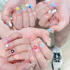 KACHIMOO 3D heart-star nail charms for creative nail art and crafts.