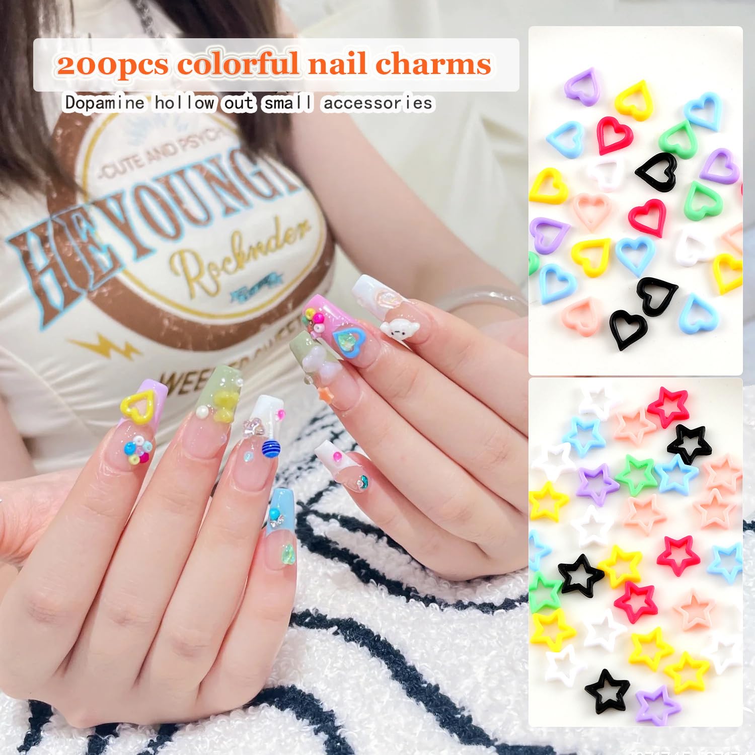 KACHIMOO colorful resin charms to enhance manicure with cute 3D designs.
