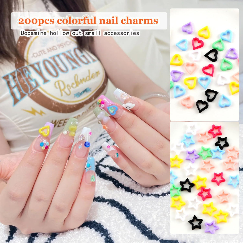 KACHIMOO colorful resin charms to enhance manicure with cute 3D designs.