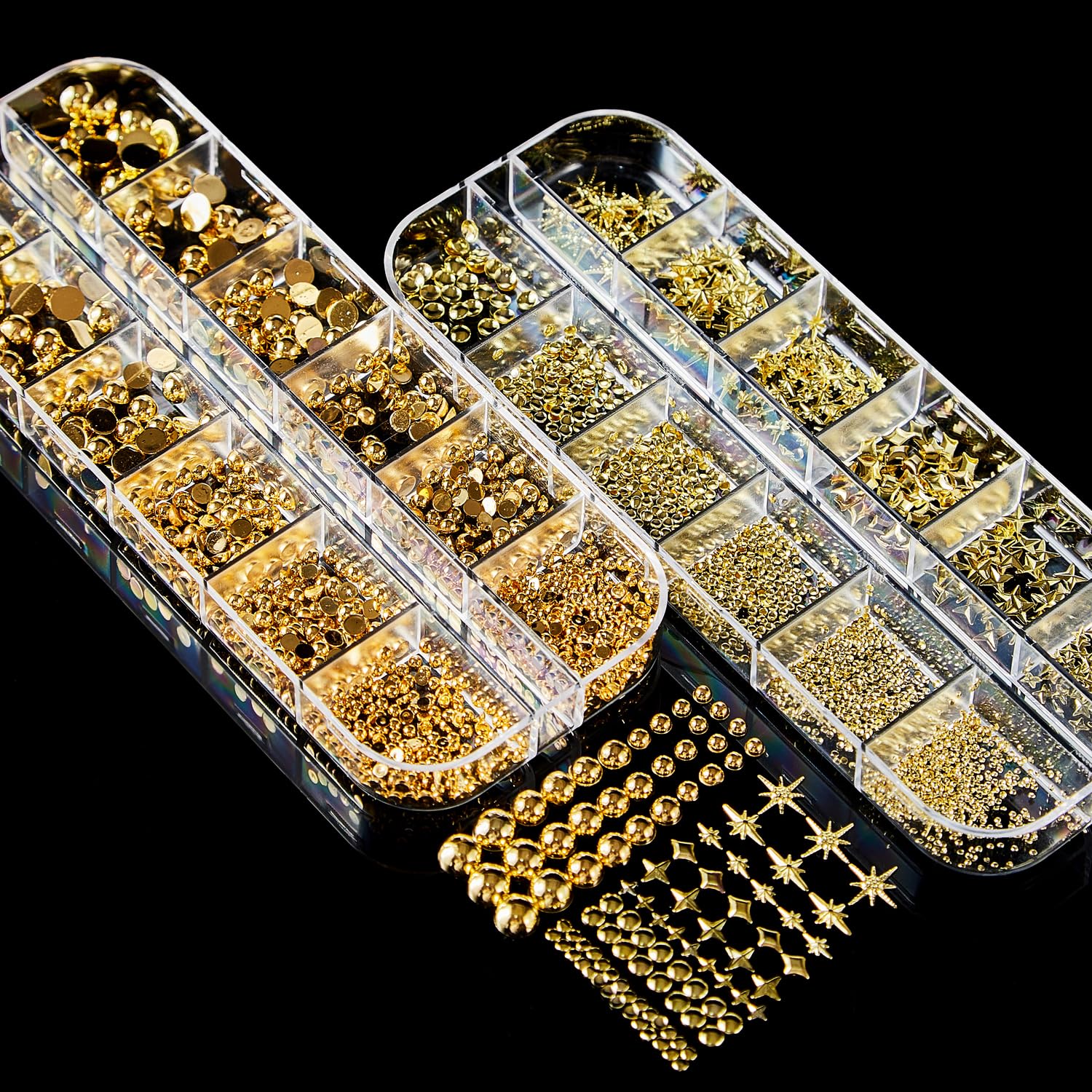 KACHIMOO nail art accessories pack enables DIY crafting.