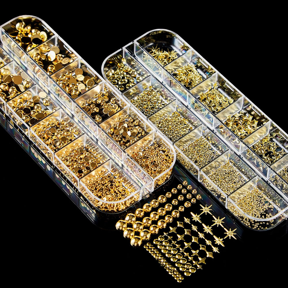 KACHIMOO nail art accessories pack enables DIY crafting.