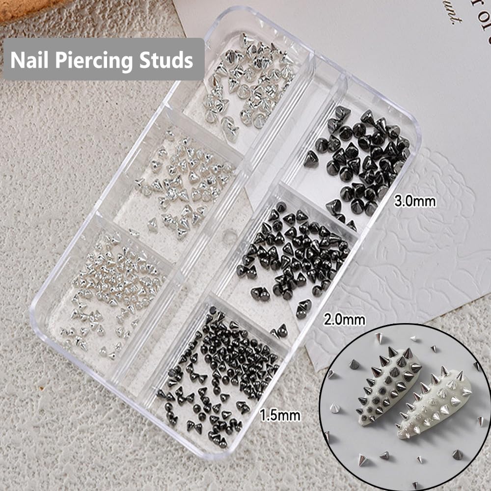 KACHIMOO flat-back spikes detail enabling secure nail application.