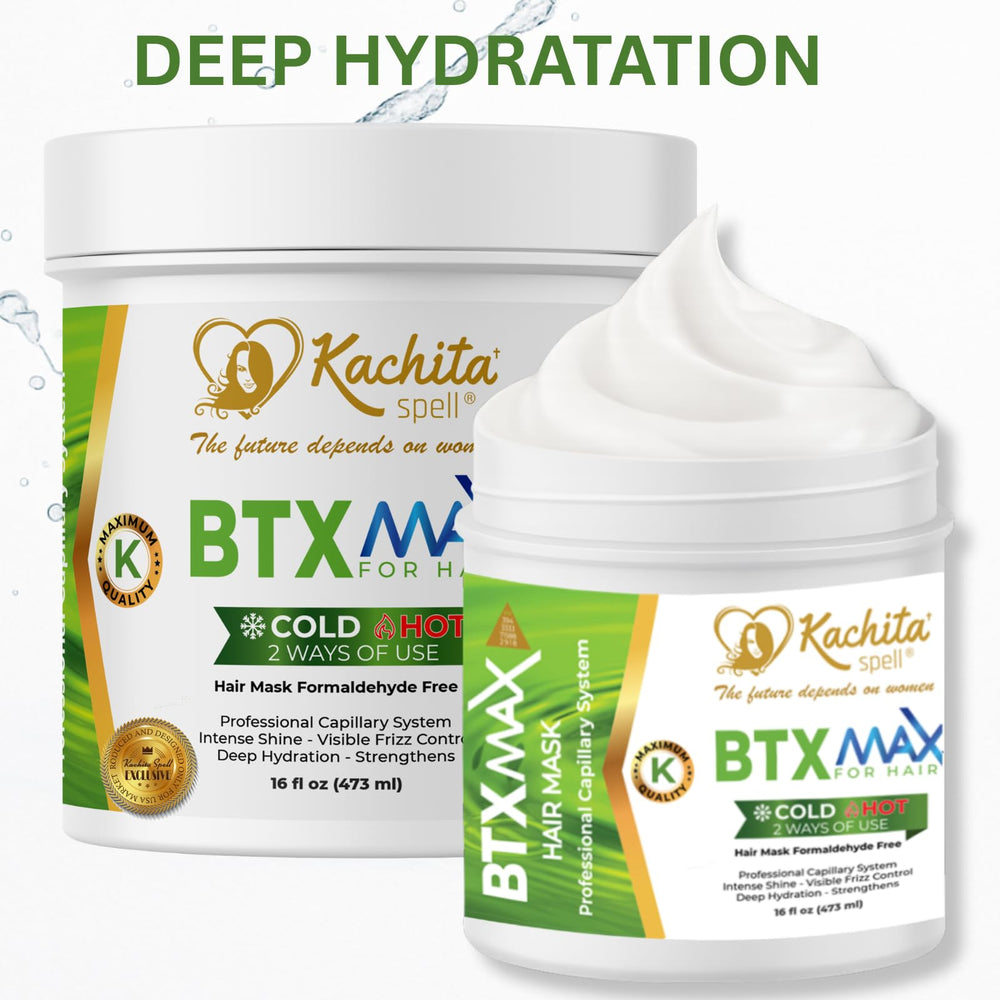 Kachita Spell BTX MAX 16 oz packaging shown for salon-quality home care