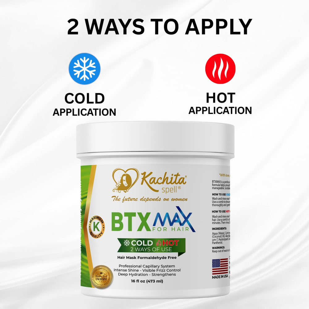 Application moment: creamy BTX MAX mask spread through damp hair