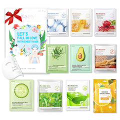 Kaely 10-pack kids face masks set for gentle hydration at home.