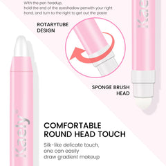 Kaely 2in1 eye shadow brightener waterproof finish stays creaseless