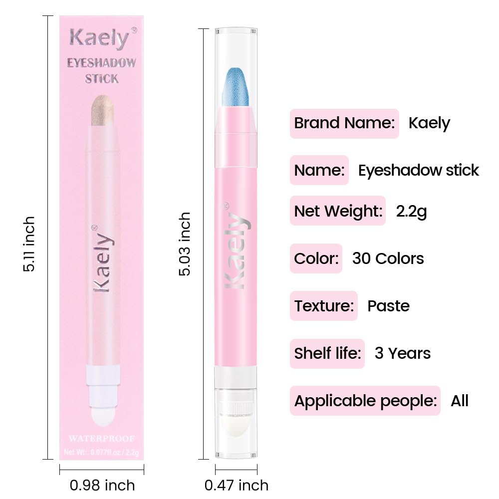 Kaely 2in1 eyeshadow stick putty matte for soft daytime shade.