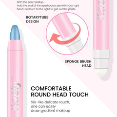Kaely 2in1 eyeshadow stick royal blue for bold definition.