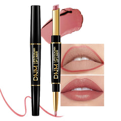 Kaely 2-in-1 nude pink velvet matte lip liner for precise definition.