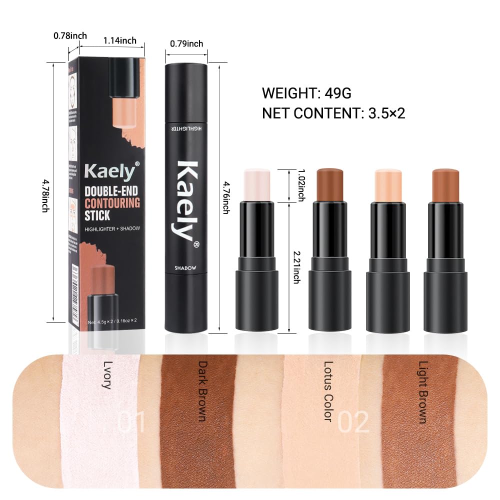 Kaely beginner-friendly face makeup contour kit easy to use for balanced look