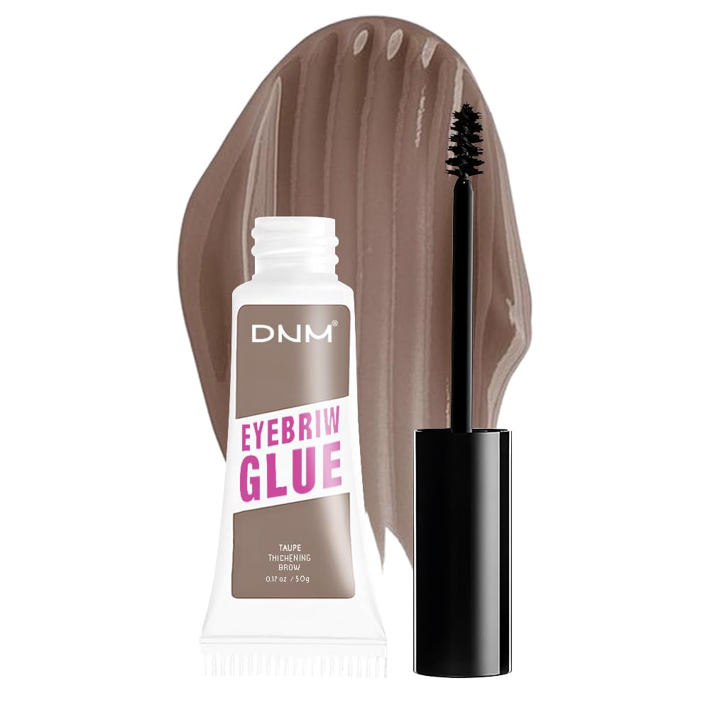Kaely Brow Glue tinted gel in taupe showing natural, long-lasting definition