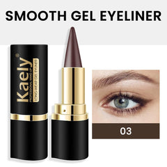 Kaely Brown Gel Eyeliner Pencil swatch demonstrates rich pigment and smooth glide.