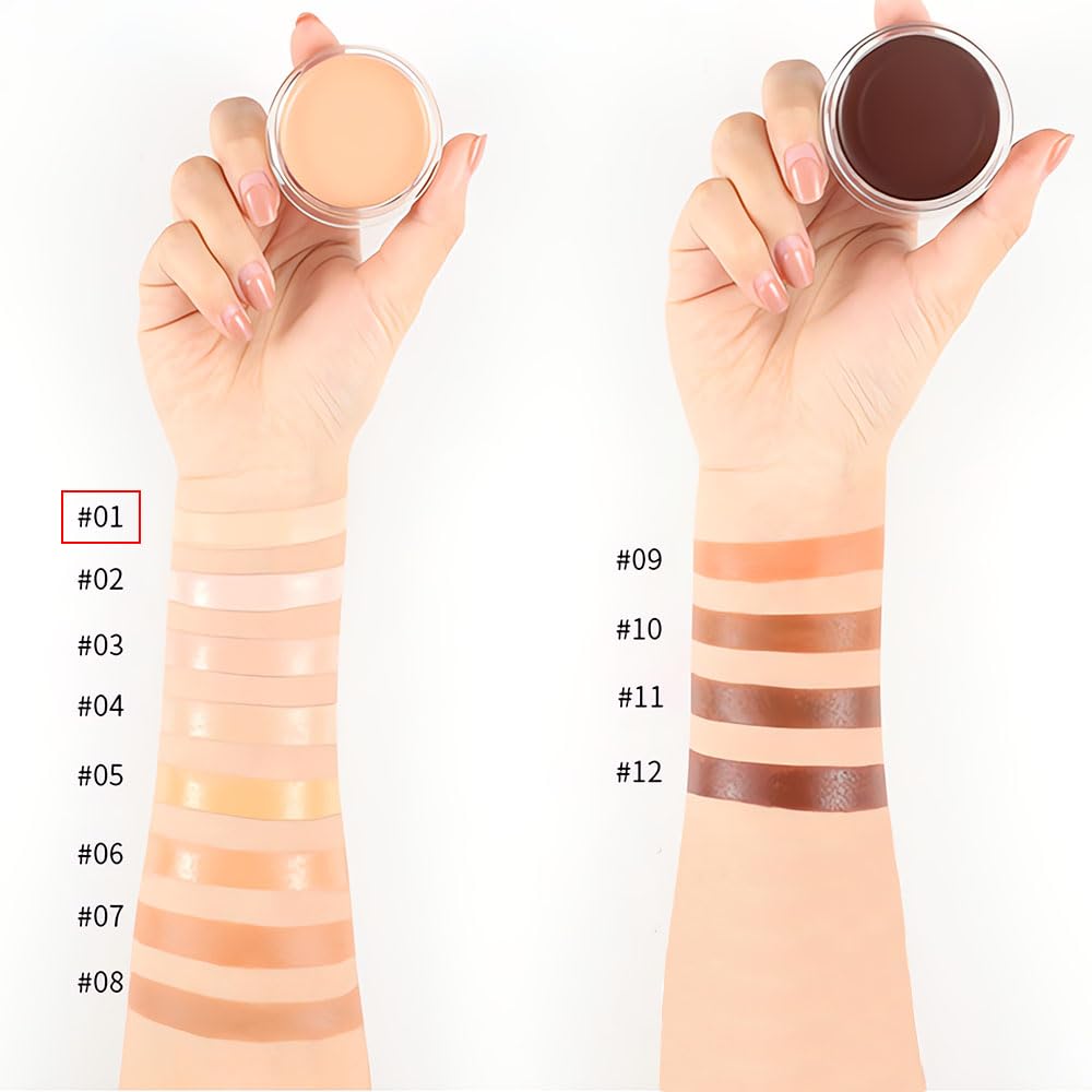 Kaely concealer brush included for precise application on blemishes and under eyes.