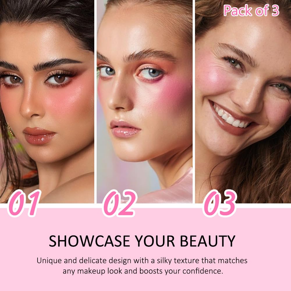 Kaely Contour Blush Stick swirl on cheek demonstrates effortless blend and natural finish.