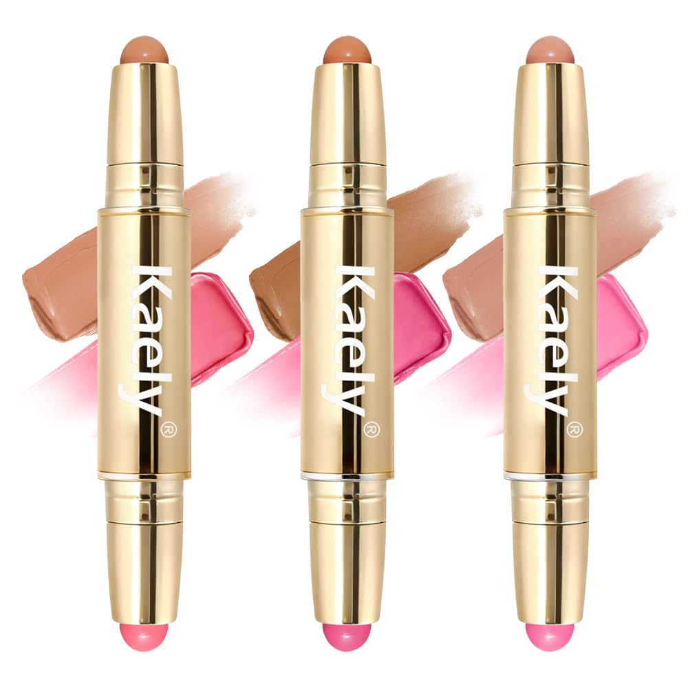 Kaely Contour Blush Stick texture close-up shows creamy blendability for natural shading.