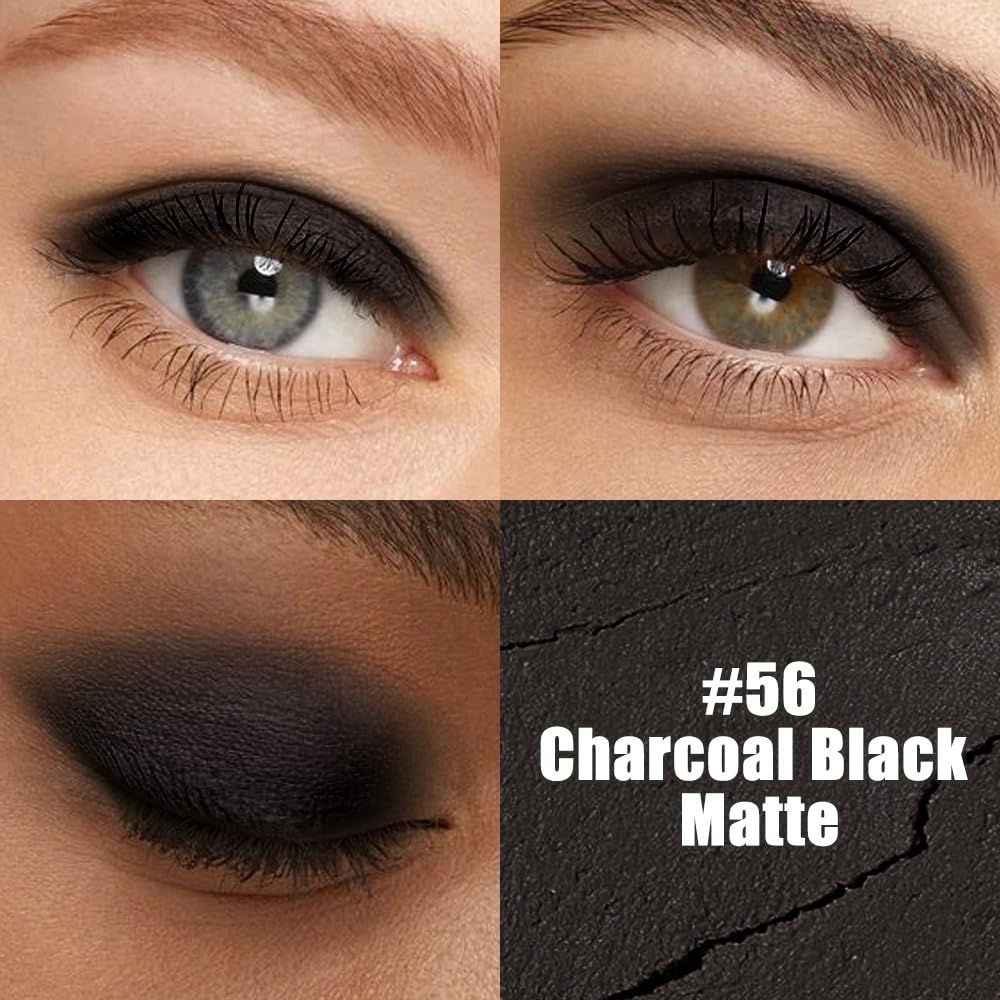 Swatch of Kaely Charcoal Black Cream Eye Shadow Sticks showing rich pigment